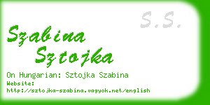 szabina sztojka business card